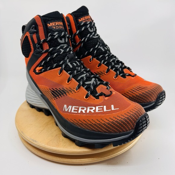 Merrell Rogue Hiker Mid Boots Women's 10 Orange Gore-Tex Waterproof Hiking NEW - Picture 2 of 8